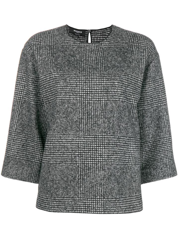 Rochas Checkered Blouse - Grey