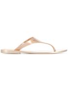 Emporio Armani Thong Strap Sandals - Metallic