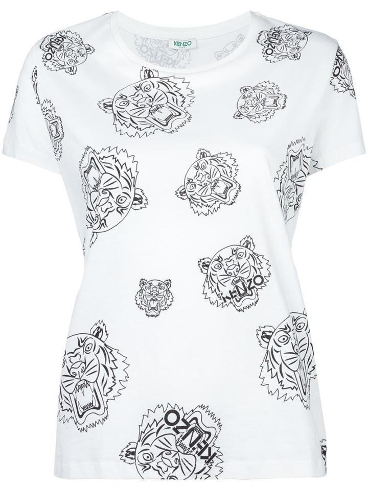 Kenzo Multi Tiger T-shirt, Women's, Size: Xl, White, Cotton