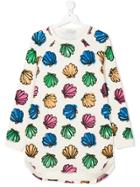 Stella Mccartney Kids Shell Print Sweatshirt Dress - White