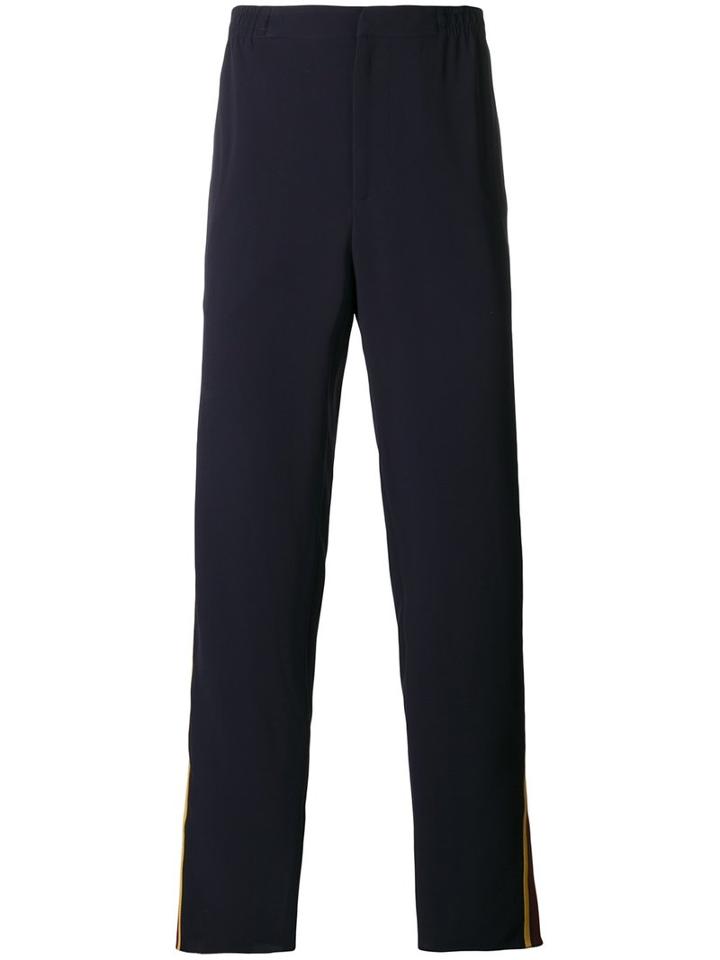 Alexander Mcqueen - Straight-leg Trousers - Men - Polyamide/polyester/acetate/viscose - 50, Blue, Polyamide/polyester/acetate/viscose