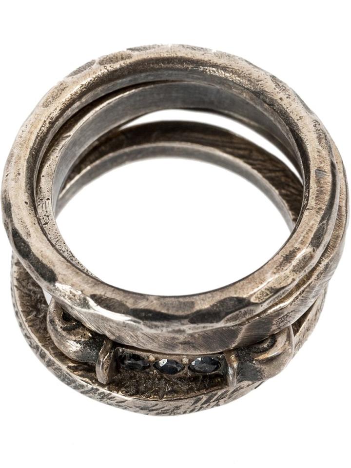 Tobias Wistisen Key Stone Ring, Adult Unisex, Size: 52, Metallic