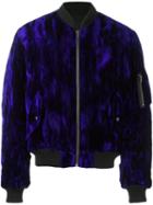 Haider Ackermann Zipped Sleeve Pocket Bomber, Men's, Size: Large, Pink/purple, Cotton/polyester/acetate/rayon