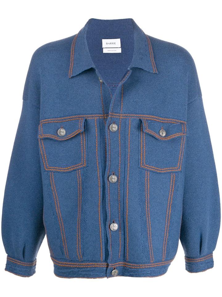 Barrie Oversized Denim-style Jacket - Blue