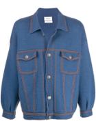Barrie Oversized Denim-style Jacket - Blue