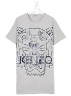 Kenzo Kids Teen Tiger T-shirt Dress - Grey