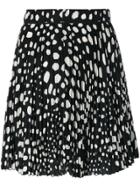 Marc Jacobs Pleated Spotted Skirt - Black