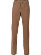 Kiton Slim-fit Jeans, Men's, Size: 36, Brown, Cotton/spandex/elastane/wool