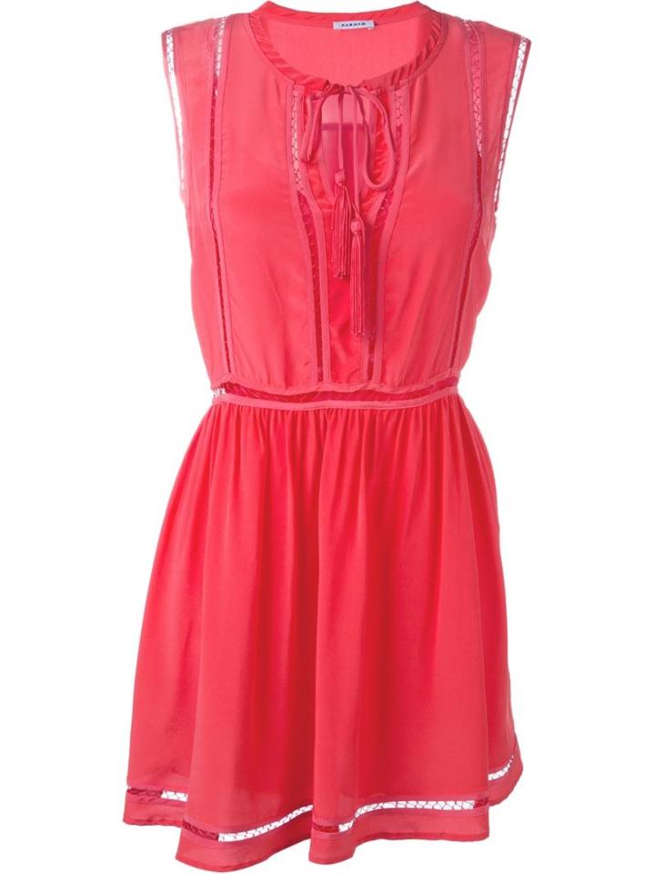 P.a.r.o.s.h. Cut-out Detail Short Dress, Women's, Size: Medium, Pink/purple, Silk/polyester
