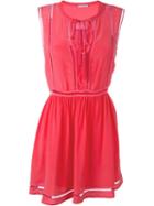 P.a.r.o.s.h. Cut-out Detail Short Dress, Women's, Size: Medium, Pink/purple, Silk/polyester