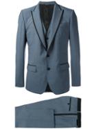 Dolce & Gabbana Formal Suit, Men's, Size: 46, Blue, Virgin Wool/silk/spandex/elastane/cupro