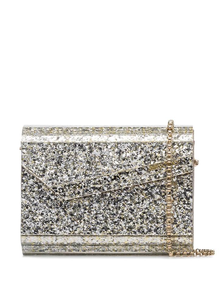 Jimmy Choo Metallic Candy Glitter Envelope Cross Body Bag