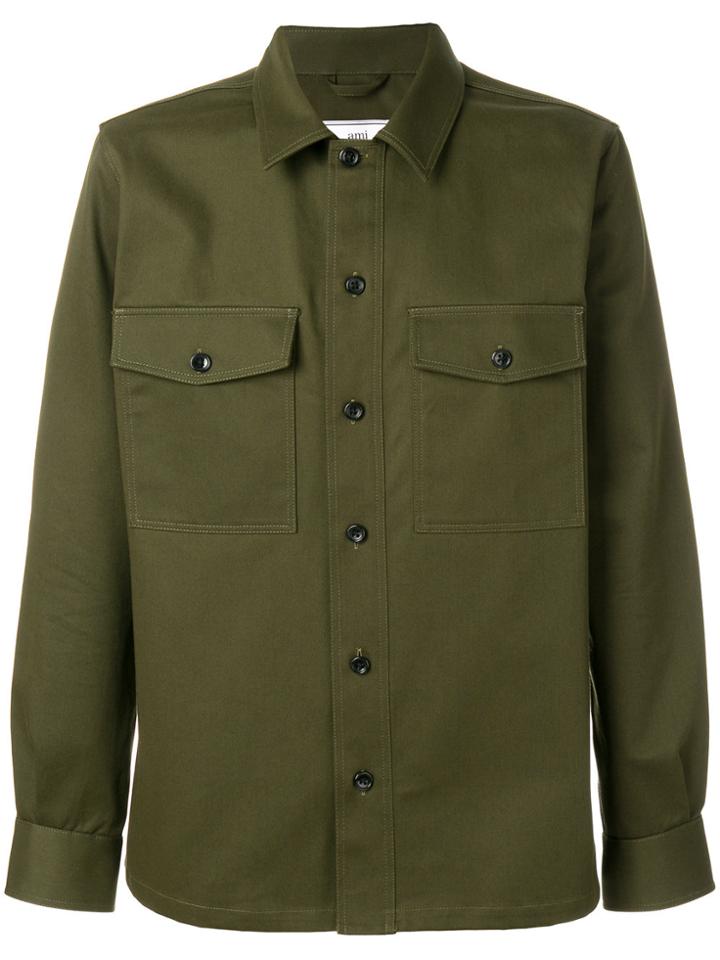 Ami Alexandre Mattiussi Buttoned Over Shirt - Green
