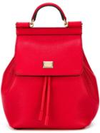Dolce & Gabbana Sicily Backpack, Red, Calf Leather