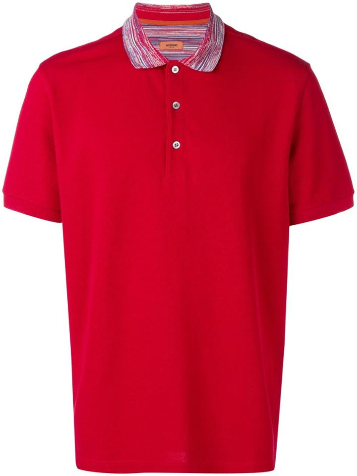 Missoni Short Sleeved Polo Shirt - Red