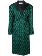 Christopher Kane Lace Bonded Satin Coat - Green