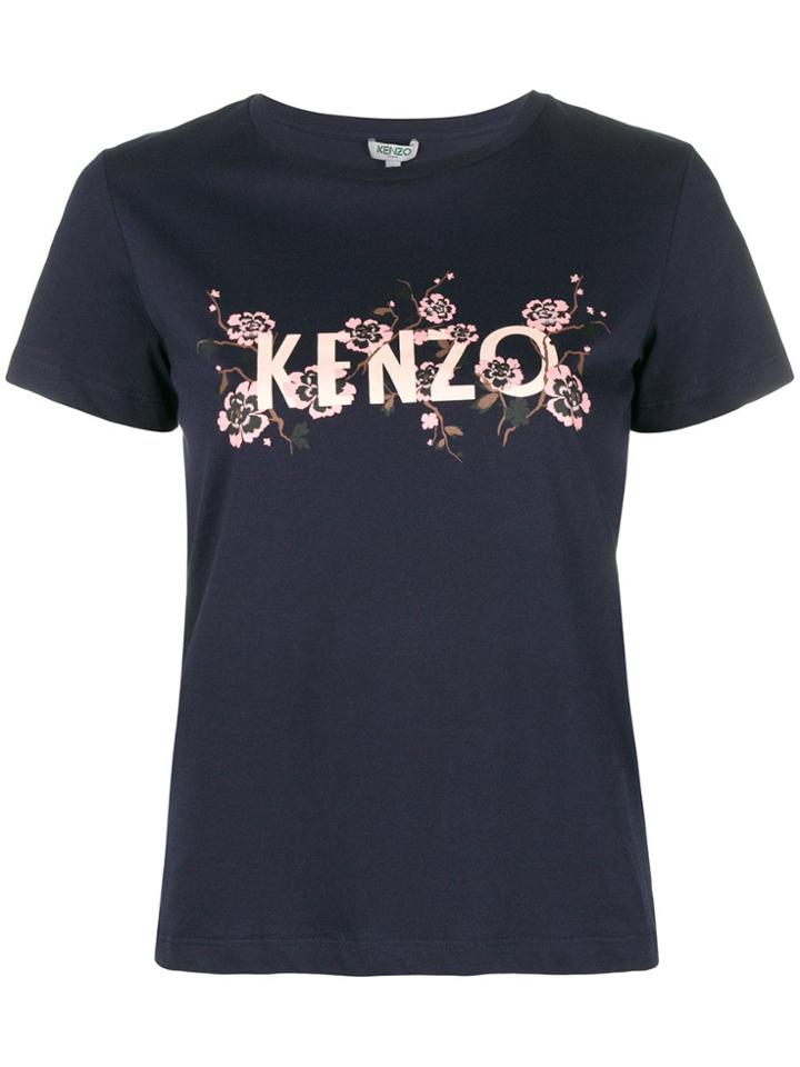 Kenzo Floral Logo T-shirt - Blue