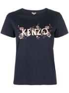 Kenzo Floral Logo T-shirt - Blue