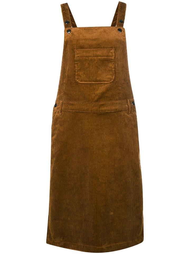 Bellerose Corduroy Dungaree Dress - Brown