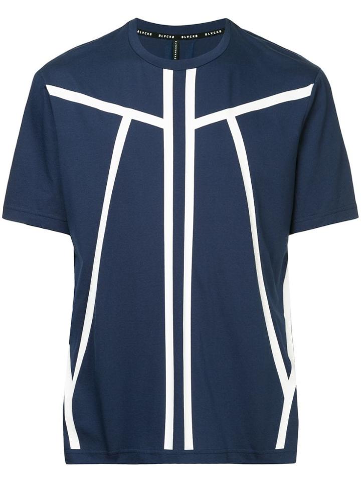 Blackbarrett Printed Panels T-shirt - Blue