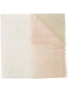 Alexander Mcqueen Two-tone Skull Print Scarf, Women's, Pink/purple, Modal/other Fibers