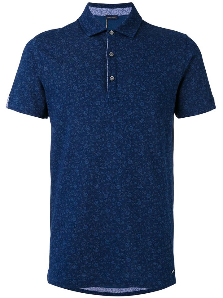 Paul & Shark - Floral Embroidered Polo Shirt - Men - Cotton - Xl, Blue, Cotton