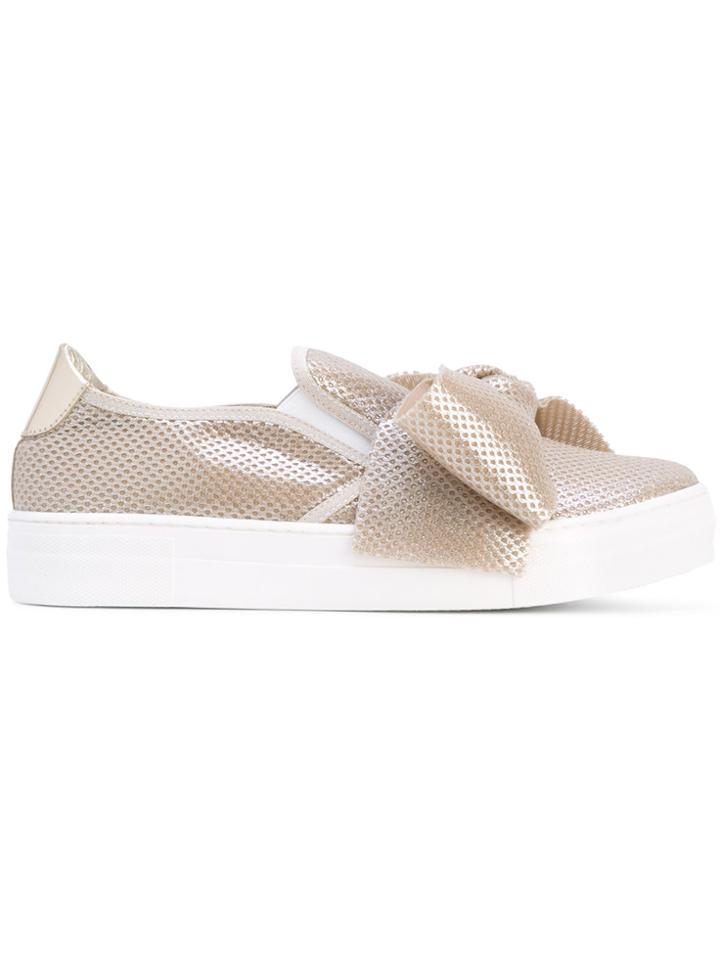 Simonetta Bow Slip-on Sneakers - Metallic