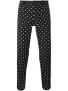 Dolce & Gabbana Jacquard Trousers, Men's, Size: 50, Black, Cotton/polyester/silk/viscose