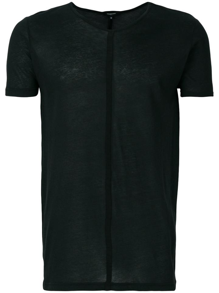 Unconditional Striped Longline T-shirt - Black