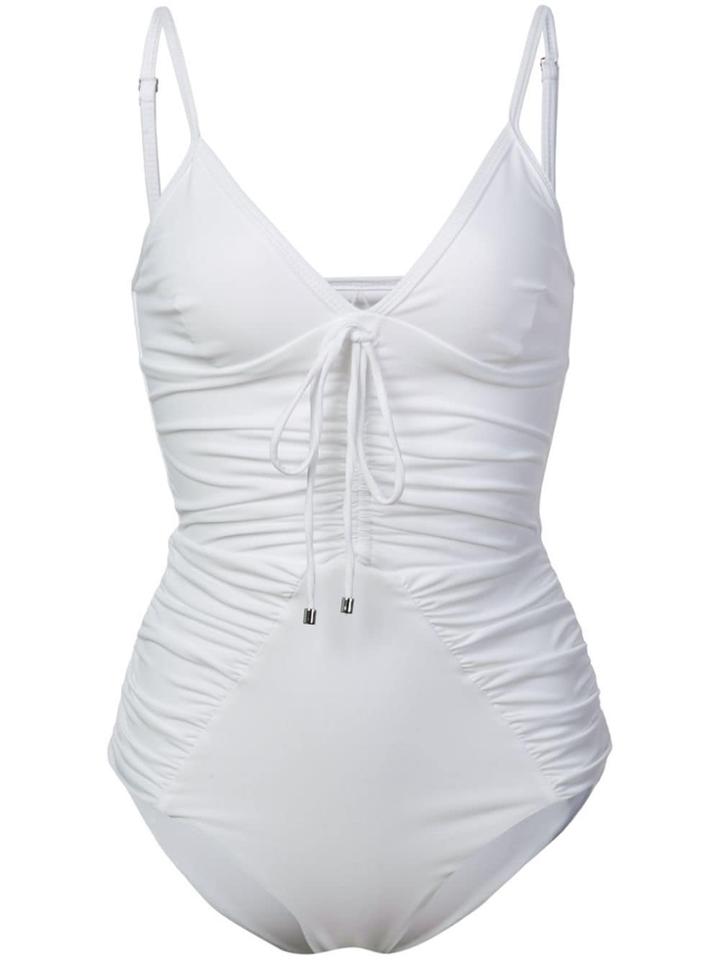 Nicholas Tie Ruched One Piece - White