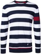 Loveless Striped Jumper, Men's, Size: 3, White, Silk/cotton/rayon