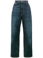 Golden Goose Deluxe Brand - Boyfriend High-waisted Jeans - Women - Cotton - 26, Blue, Cotton