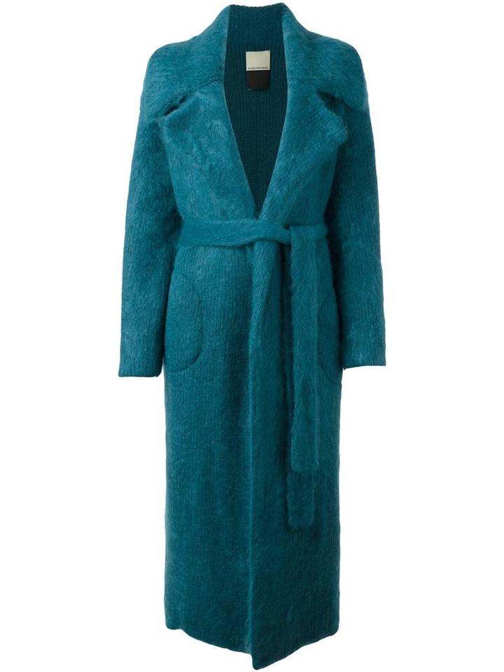 By Malene Birger 'jovillan' Cardi-coat, Women's, Size: Large, Blue, Polyamide/mohair/wool