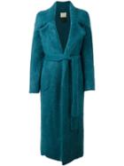 By Malene Birger 'jovillan' Cardi-coat, Women's, Size: Large, Blue, Polyamide/mohair/wool
