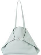 Akris Wrap Trim Tote Bag, Women's, Green, Leather
