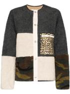 Sandy Liang Womp Contrast Camouflage Panel Jacket - Patchwork
