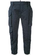 Dsquared2 - Spotted Cropped Trousers - Women - Polyester - 38, Black, Polyester