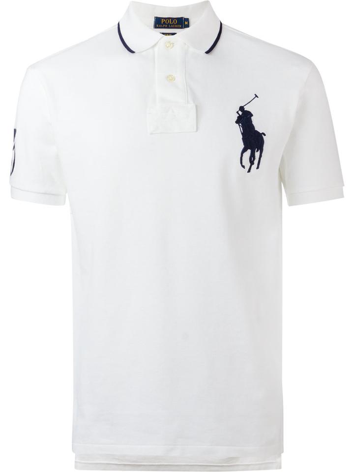 Polo Ralph Lauren Oversized Logo Polo Shirt, Men's, Size: Xl, White, Cotton