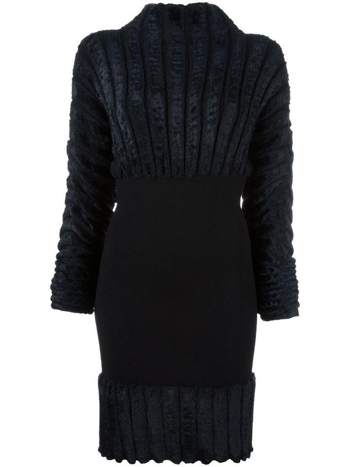 Alaïa Pre-owned Ribbed Fitted Dress - Black