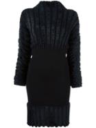 Alaïa Pre-owned Ribbed Fitted Dress - Black