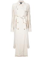 Rokh - Double Breasted Trench Coat - Women - Viscose - 34, Brown, Viscose