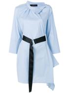 Federica Tosi Contrast Belt Shirt Dress - Blue