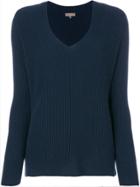 N.peal Ribbed V-neck Sweater - Blue