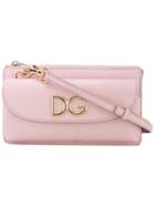 Logo Monogram Shoulder Bag - Women - Calf Leather - One Size, Pink/purple, Calf Leather, Dolce & Gabbana