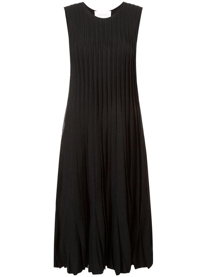 Carolina Herrera Pleated Tank Dress - Black