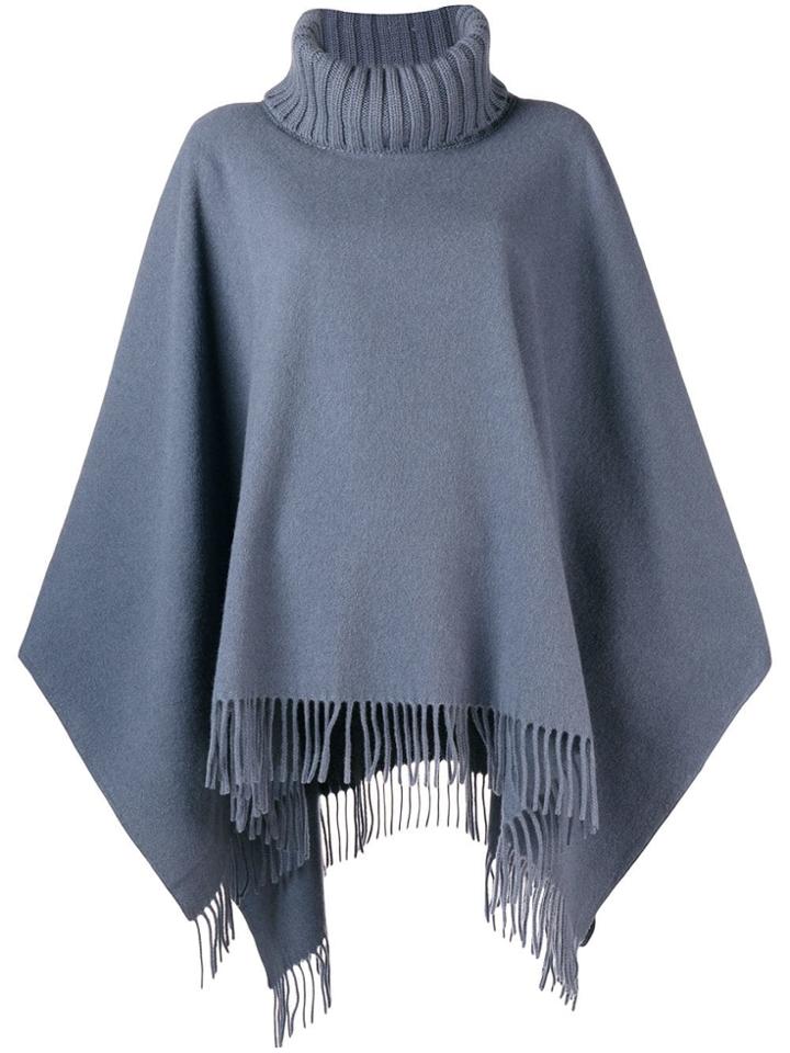 Fabiana Filippi Roll-neck Draped Sweater - Blue