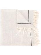 Rag & Bone Fringed Scarf, Women's, Nude/neutrals, Cotton