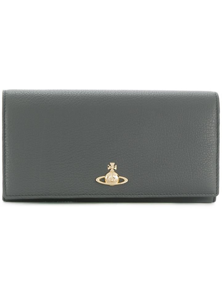 Vivienne Westwood Foldover Logo Wallet - Grey