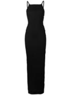 Balmain Knit Side Slit Dress - Black