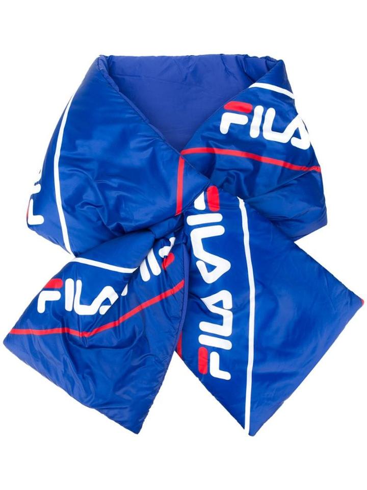 Fila Padded Logo Scarf - Blue